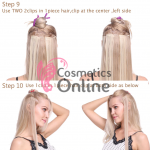 Extensii de par full head cu 8 piese Noilite ondulat 60 cm Ombre Brunet-Blond T1645